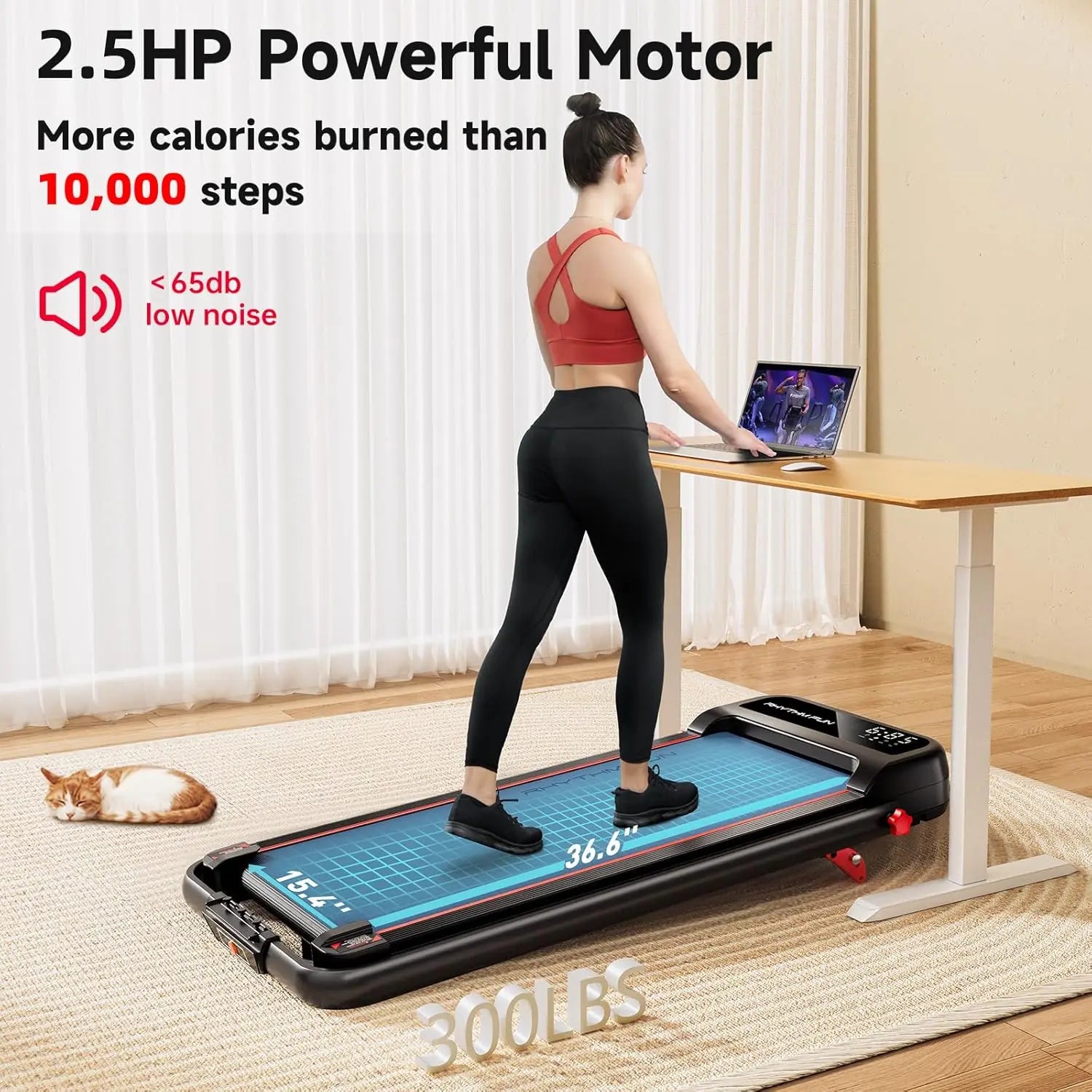 Foldable Treadmill with Handlebar