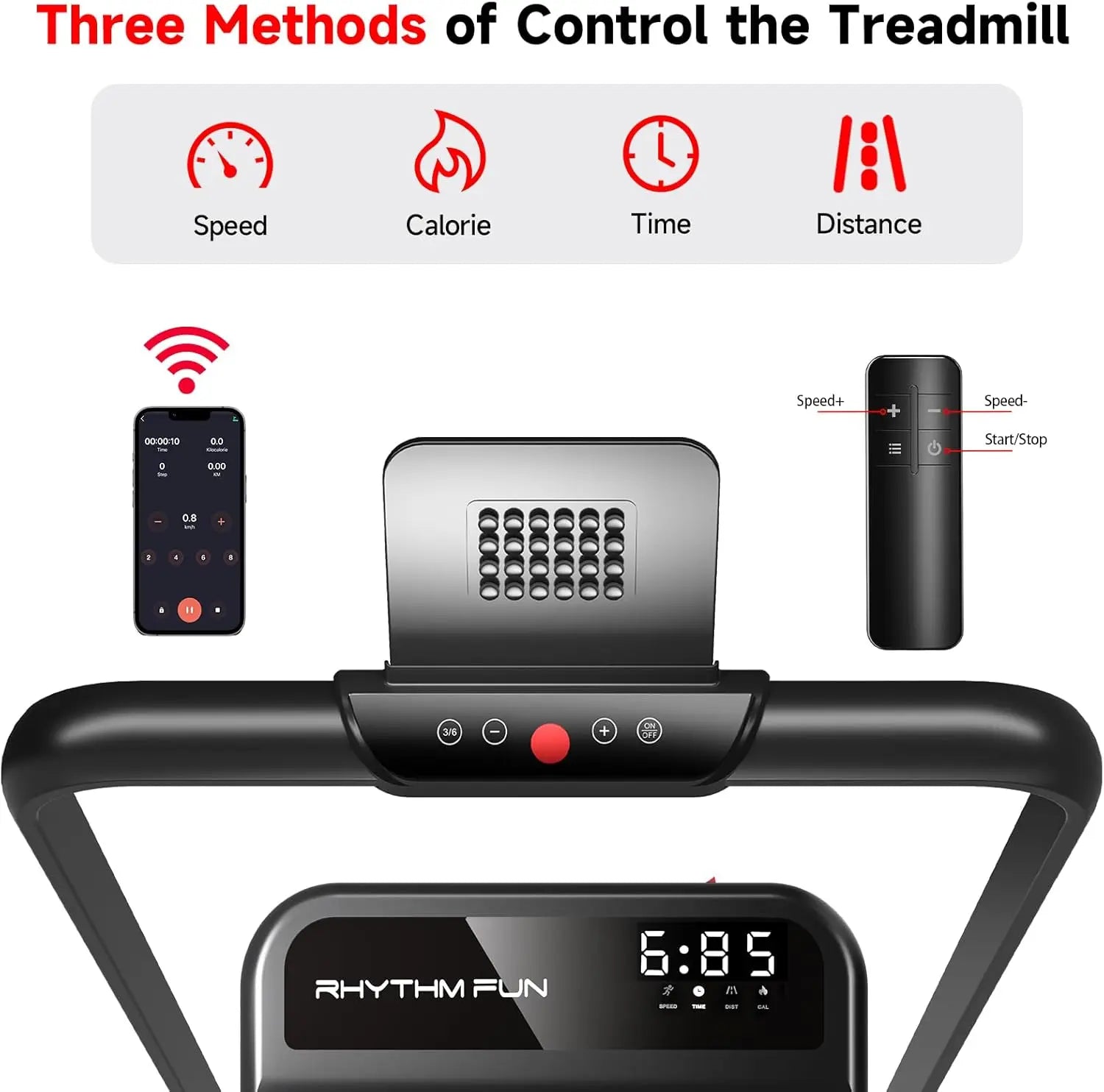 Foldable Treadmill with Handlebar