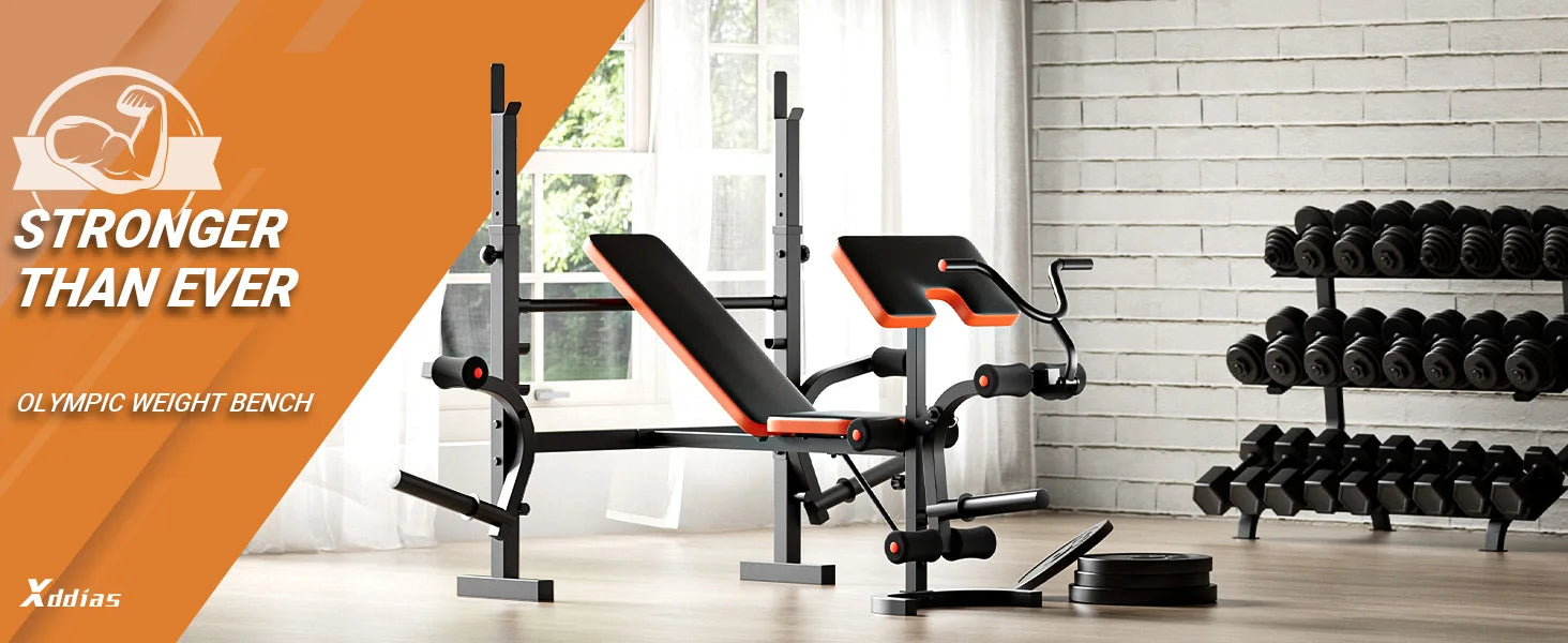 6-in-1 Olympic Weight Bench Set