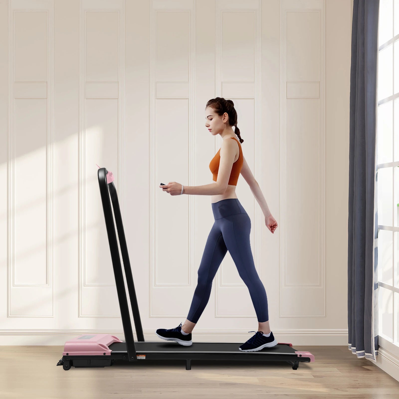 2-in-1 Folding Treadmill with Remote