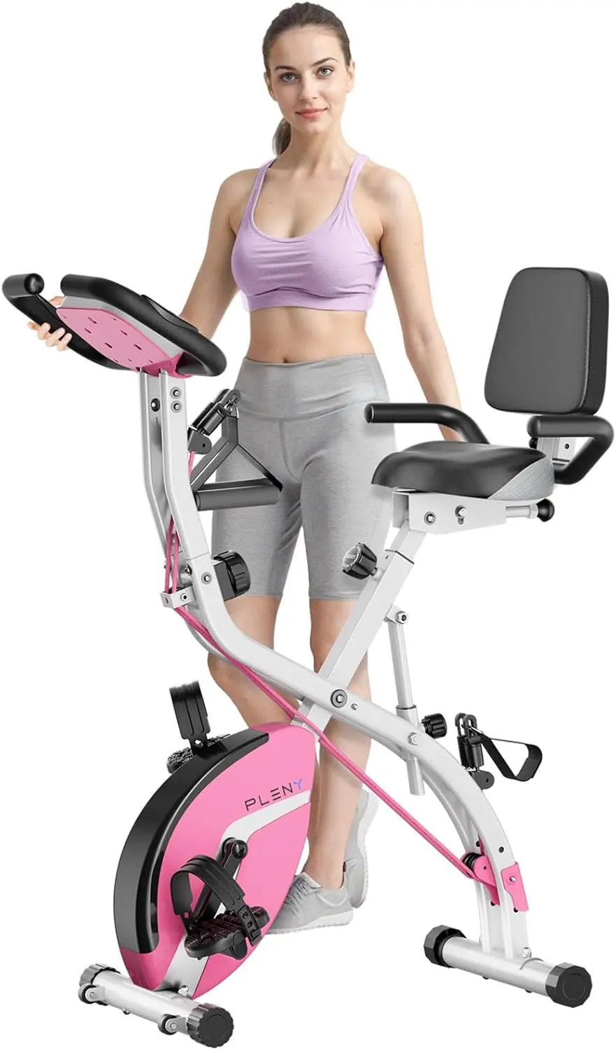 Folding Exercise Bike with 16-Level Resistance