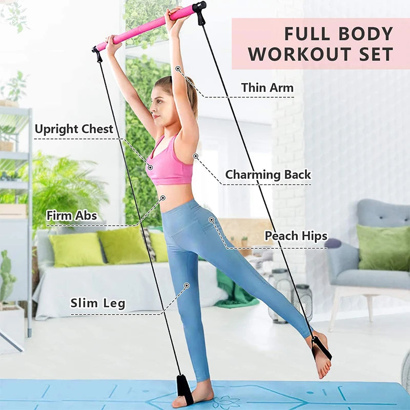 Multifunctional Pilates Bar & Tension Rope