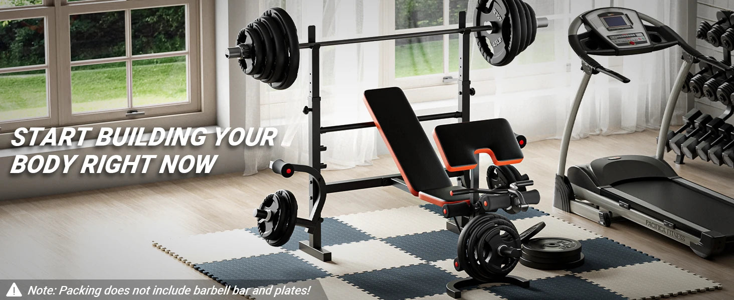 6-in-1 Olympic Weight Bench Set